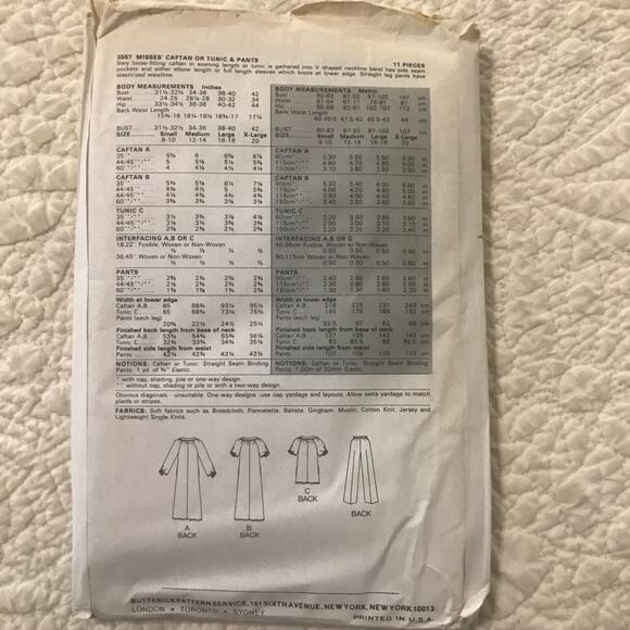 Vintage Simplicity and Butterick Pajama and Robe Unisex Pattern Lot of 3 Uncut - Picture 7 of 8